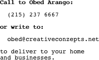 Call to Obed Arango: