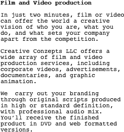 Film and Video production